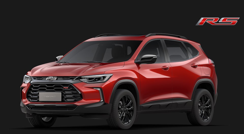 Elige tu camioneta Chevrolet Tracker Turbo RS en color rojo