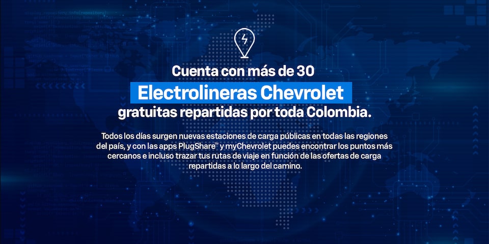 Red de electrolineras gratuitas para vehiculos eléctricos Chevrolet